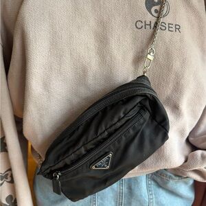 PRADA 🖤 Refashioning Crossover Bag Nylon Black Auth